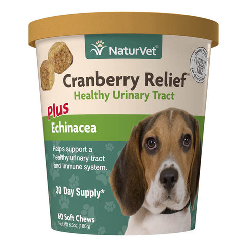 Naturvet Cranberry Relief with Echinacea 60 Soft Chews - Poudre Pet and Feed Supply